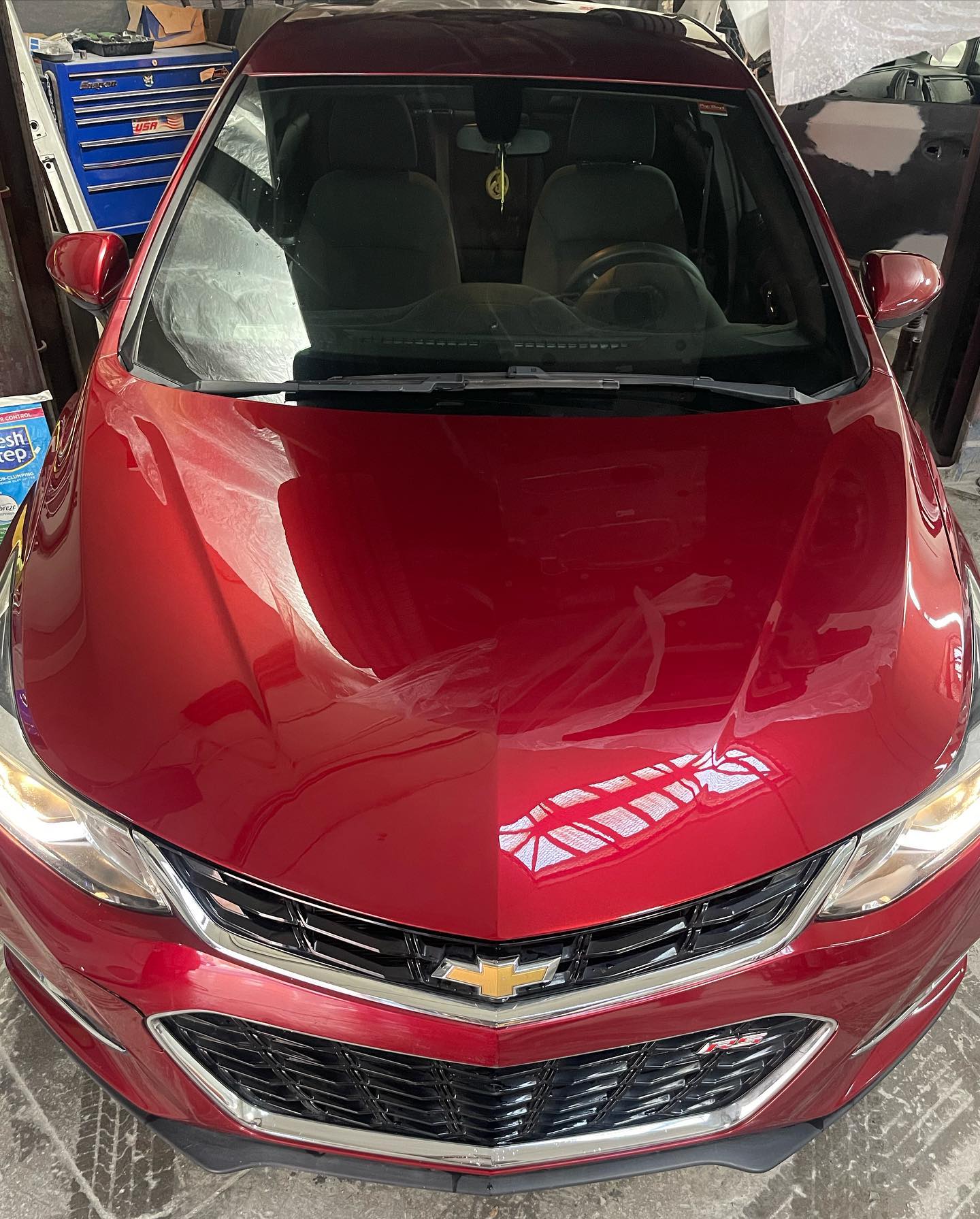 Chevrolet Cruze fully repaired and repainted after collision